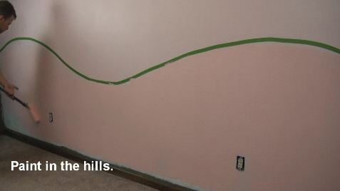 DIY Wall Mural With Hill