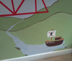Boat Wall Stencil