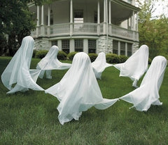 DIY Lawn Ghosts