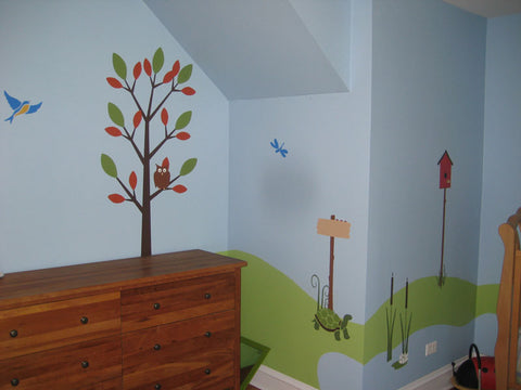 forest theme wall mural