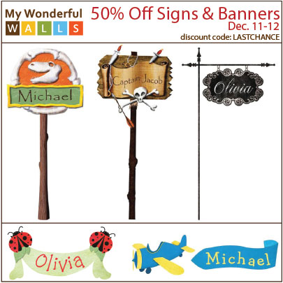 2-Day Last Chance Holiday Sale 50% off Signs & Banners