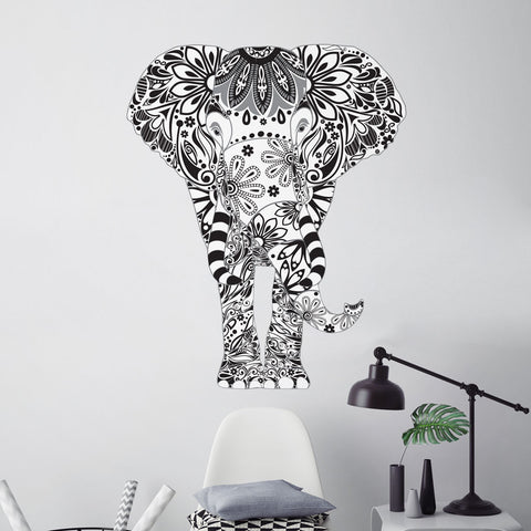 Black and Grey Elephant Decal