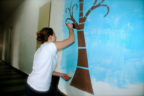 painting tree mural