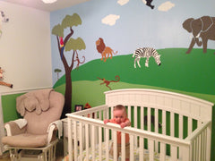 Jungle Safari Nursery Mural