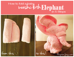 Baby Washcloth Elephants