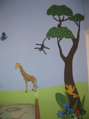 jungle tree wall mural