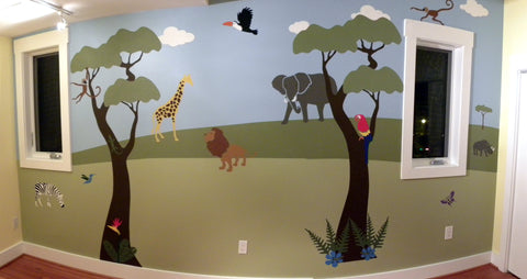 Jungle Themed Nursery Mural