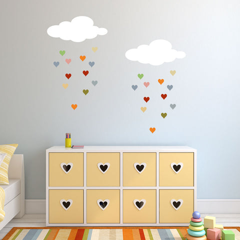 Raining Heart Wall Stencil Set