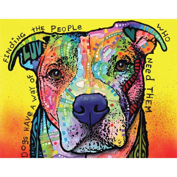 PIt Bull Splash Art Wall Decal - Dogs Have a Way by Dean Russo