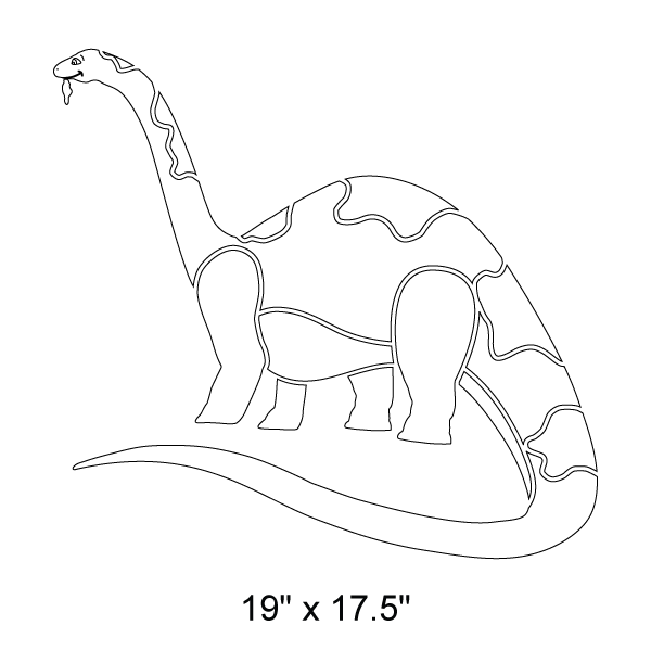 Brachiosaurus Dinosaur Stencil 1