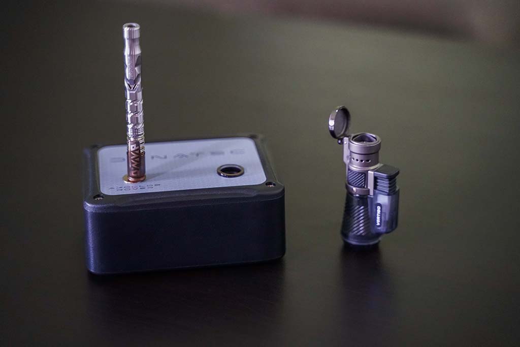 DynaVap Induction Heaters Review Apollo 2 Rover next to Torch Lighter