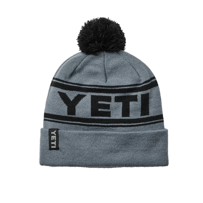 Yeti Retro Knit Beanie Hat Grey / Black