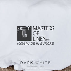 Masters of Linen Logo used on all Dark White Belgian Linen to certify the high quality sustainable linen