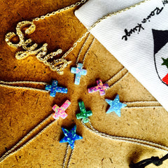 Opaline Cross pendant silver necklace, made by displaced women in Syria.
