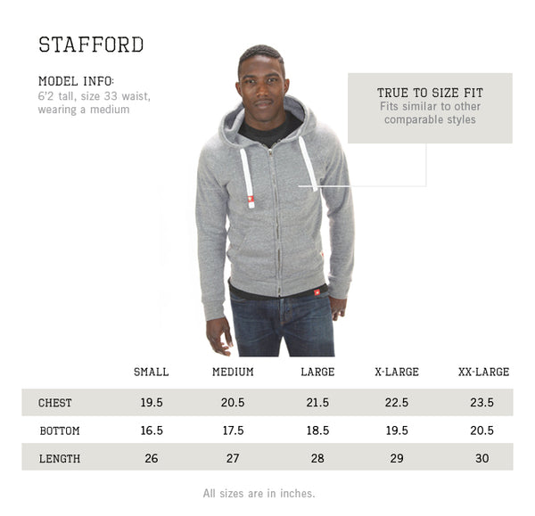 Stafford Big And Size Chart