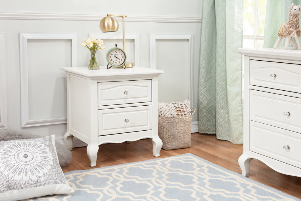 white nursery nightstand