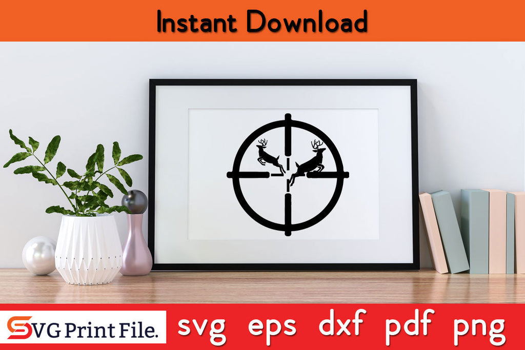 SVG pdf png jpg cut file instant download Bow Hunting Riffle Hunting Fast Food Deer Hunting Target