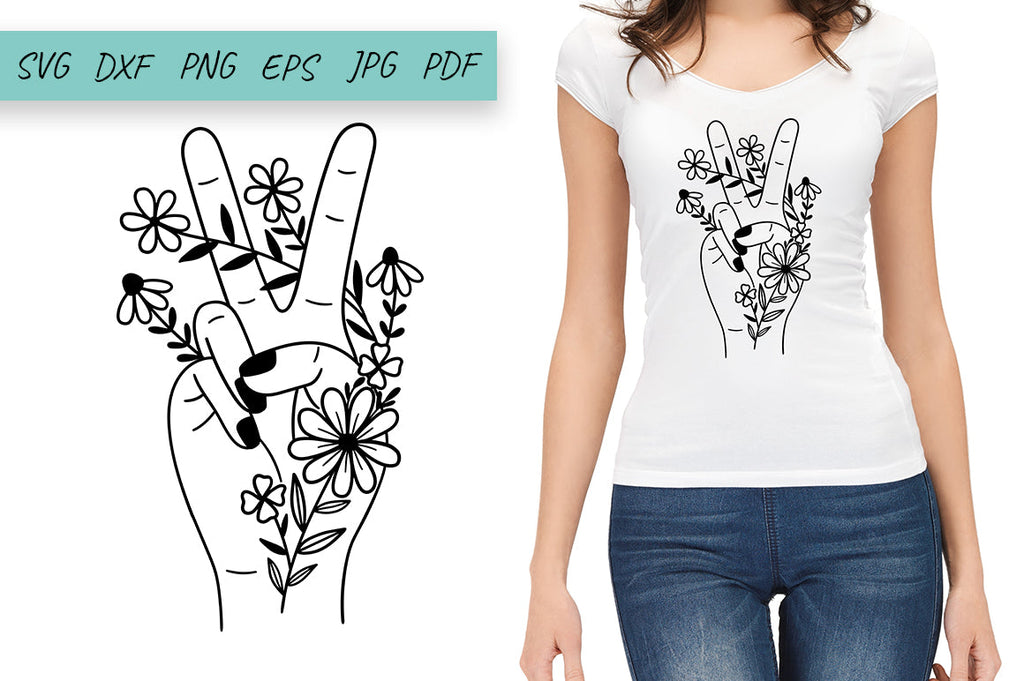 Peace Sign with Flowers SVG: A Symbol of Harmony and Nature