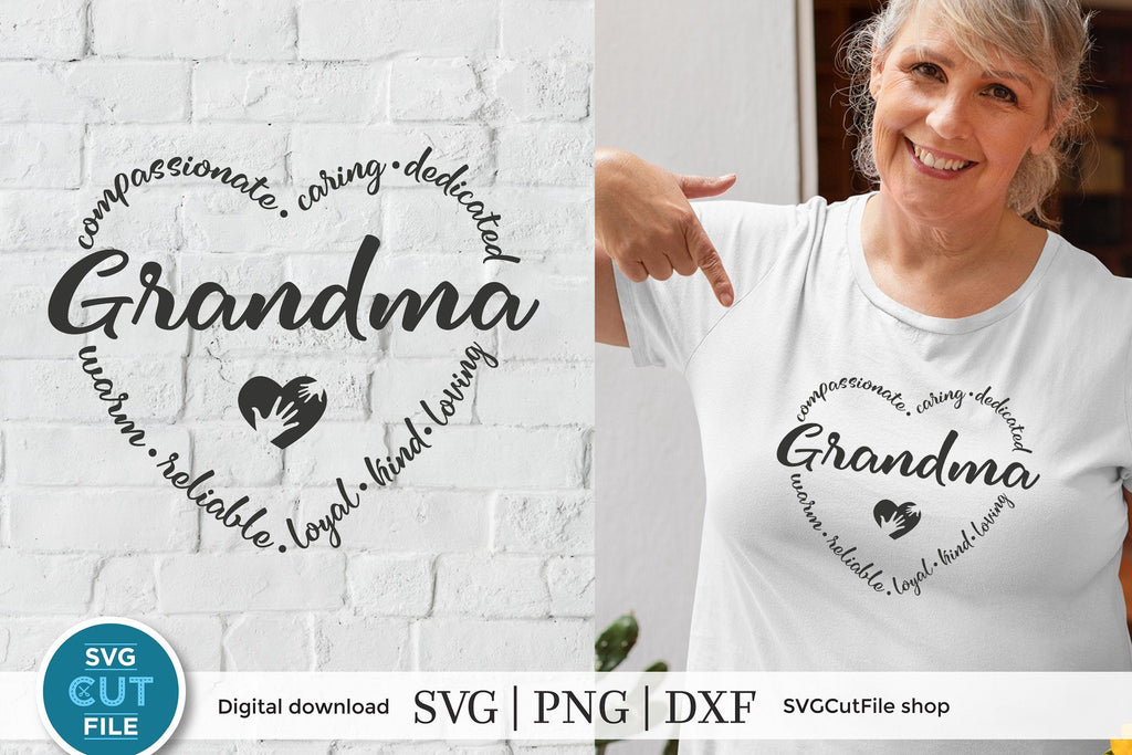 Grandma svg, a Grandma heart svg for Cricut and Silhouette crafters