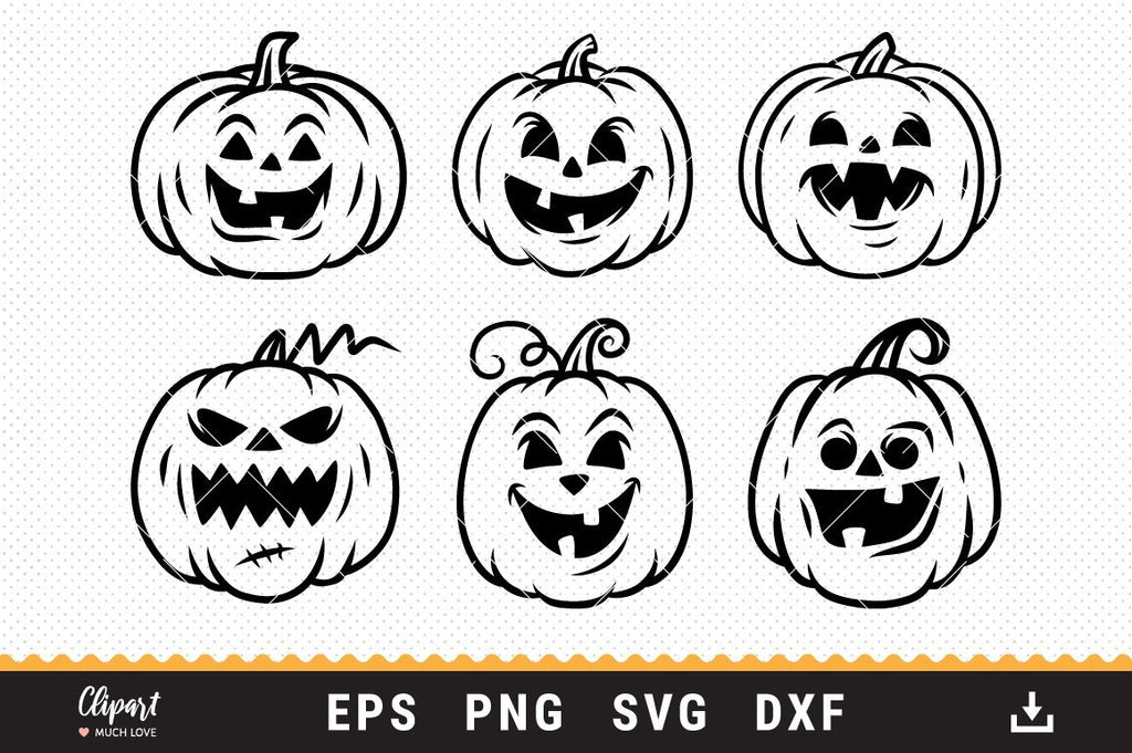 jack o lantern outline clip art