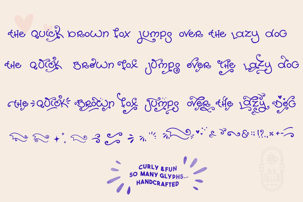 curly dot font