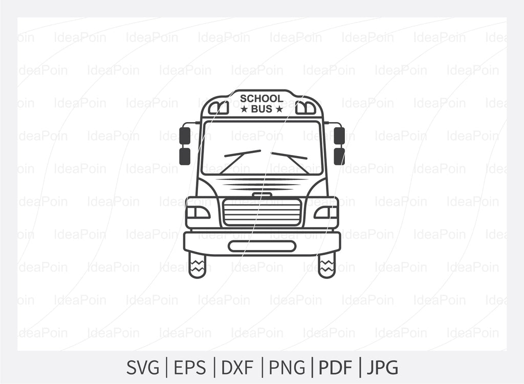 fun bus clipart outline