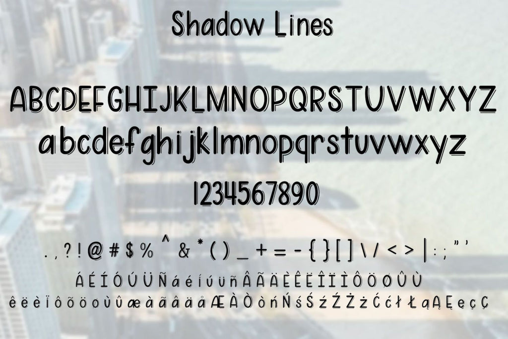 Shadow Lines A Fun Font Duo With And Without Shadow Lines So Fontsy