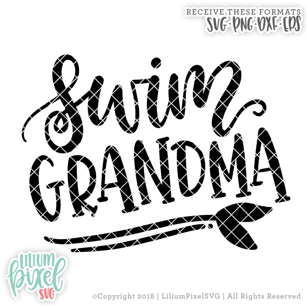 Swim Grandma Sport SVG Downloadable File