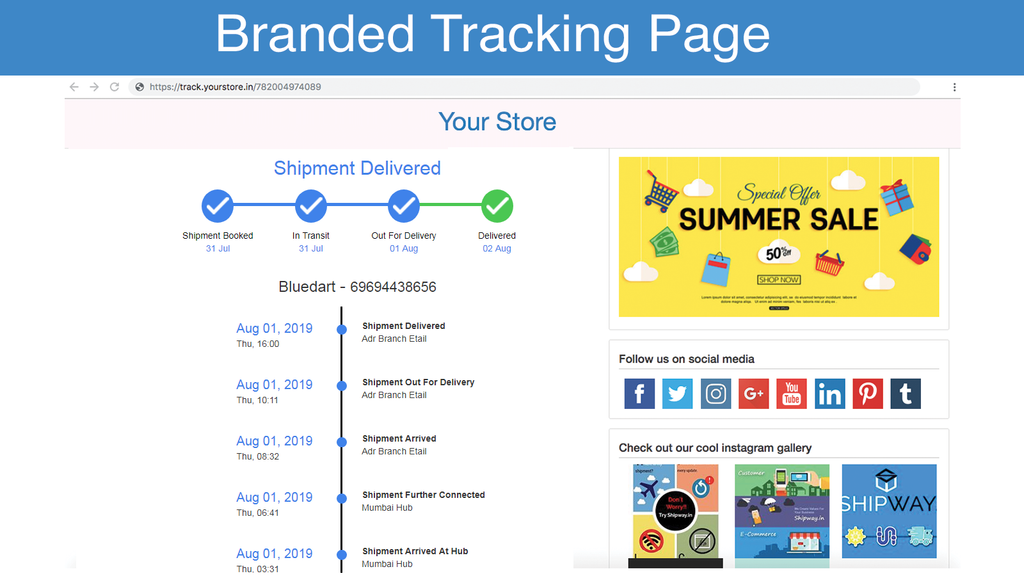 branded tracking page - best shopify apps