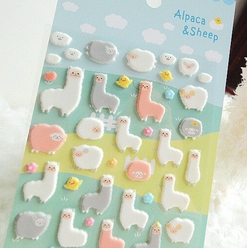 3D Alpaca and sheep stickers