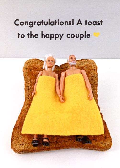 Funny Wedding Card By Bold And Bright Toast To The Happy Couple Comedy Card Company 4878