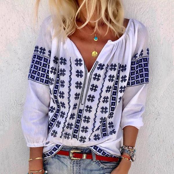 bohemian plus size shirts