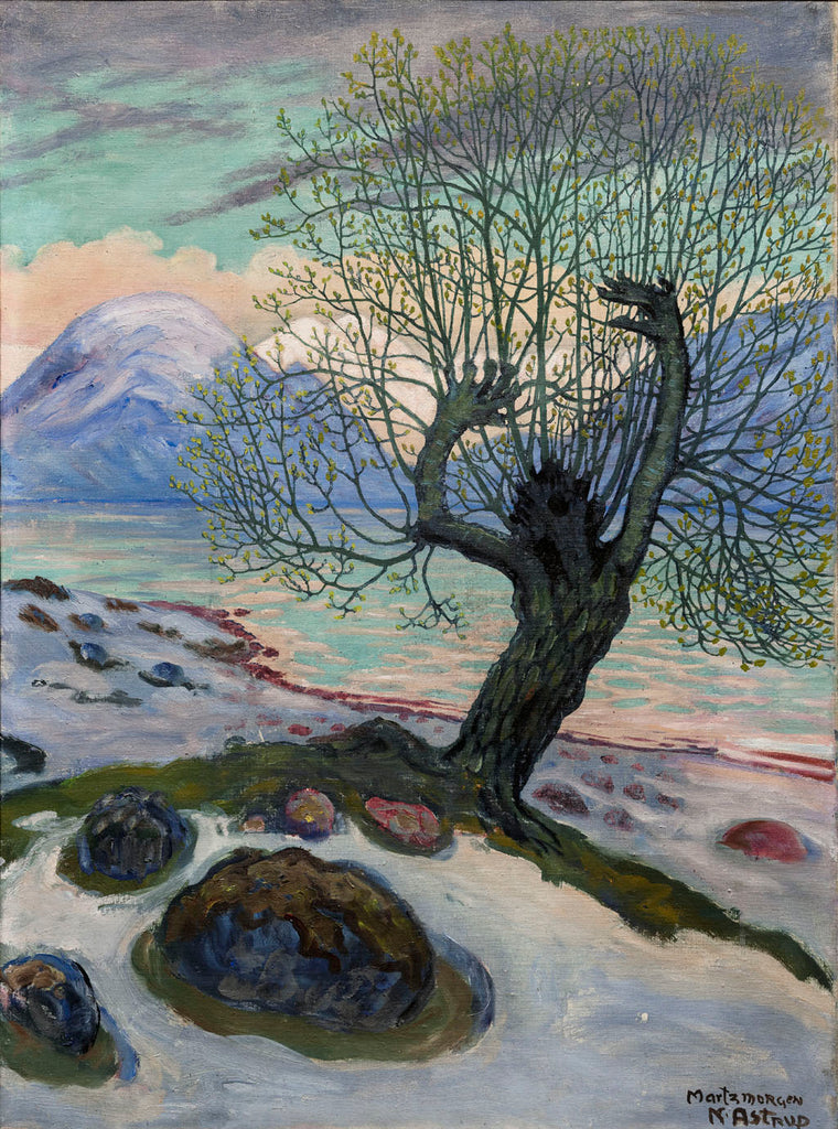Nikolai Astrup, 'A Morning in March', c. 1920. Oil on canvas. Photo copyright Dag Fosse / KODE