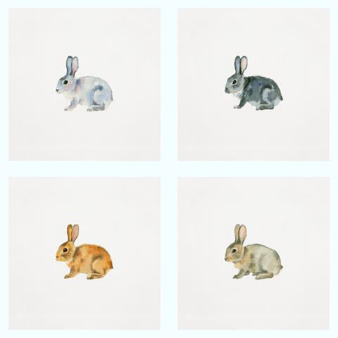 Water Colour Bunnies Art Print from 55MAX