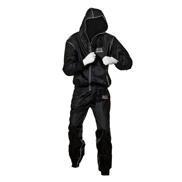 title sauna suit with hood