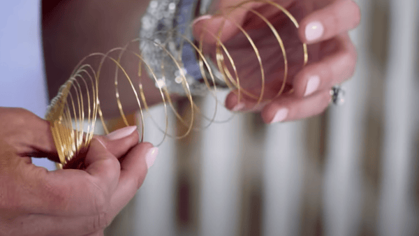 showing the shape of memory wire coils