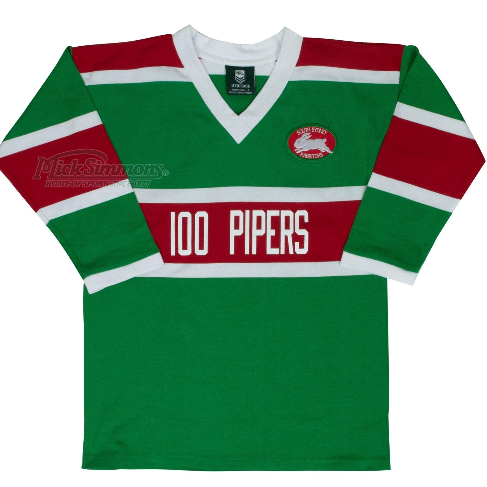 Details about   South Sydney Rabbitohs ARL NRL Classic Retro 100 Pipers T Shirt Mint Sizes S-5XL 
