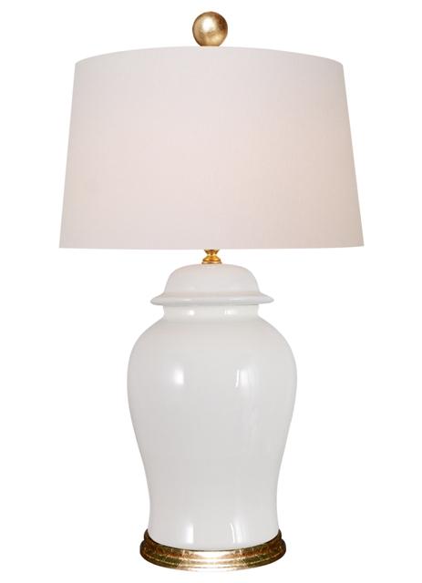 white ginger jar table lamps