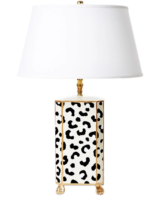 Dana Gibson Black and White Leopard Lamp