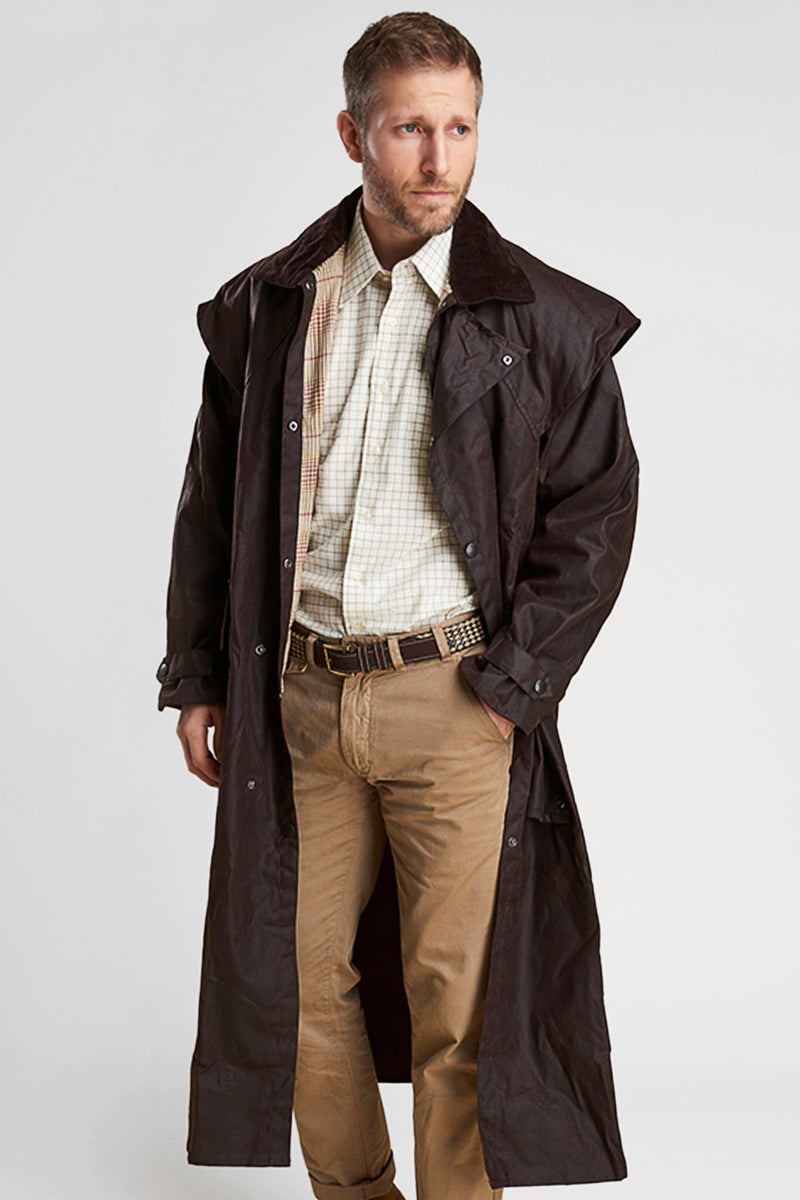 best value waxed cotton stockman coat