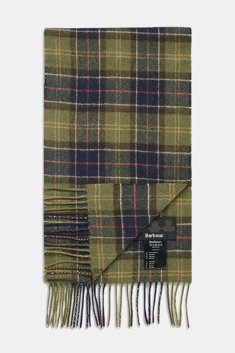 barbour tartan scarf mens