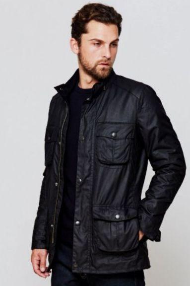 barbour jacket black
