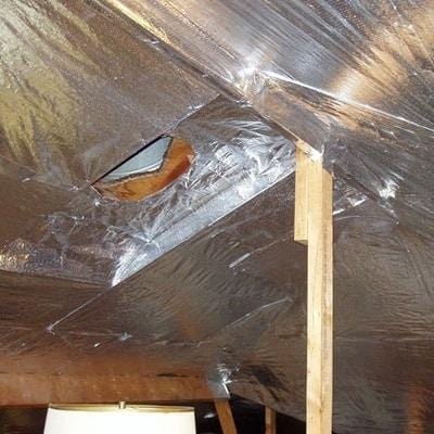 Roof Attic Garage Doors Windows Perforated 1200 sqft Radiant Barrier Insulation 