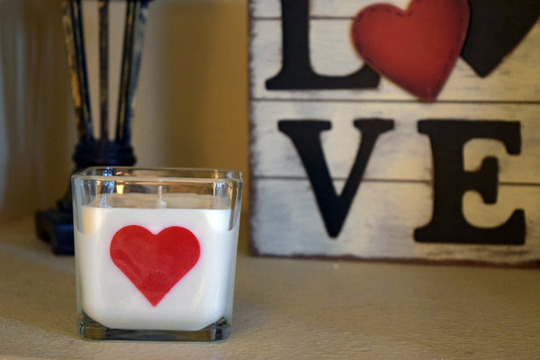 Heart Silhouette Soy Candle