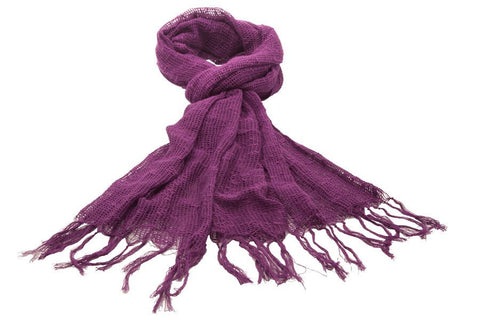 open weave cotton scarf: Purple @Vitoroad.com