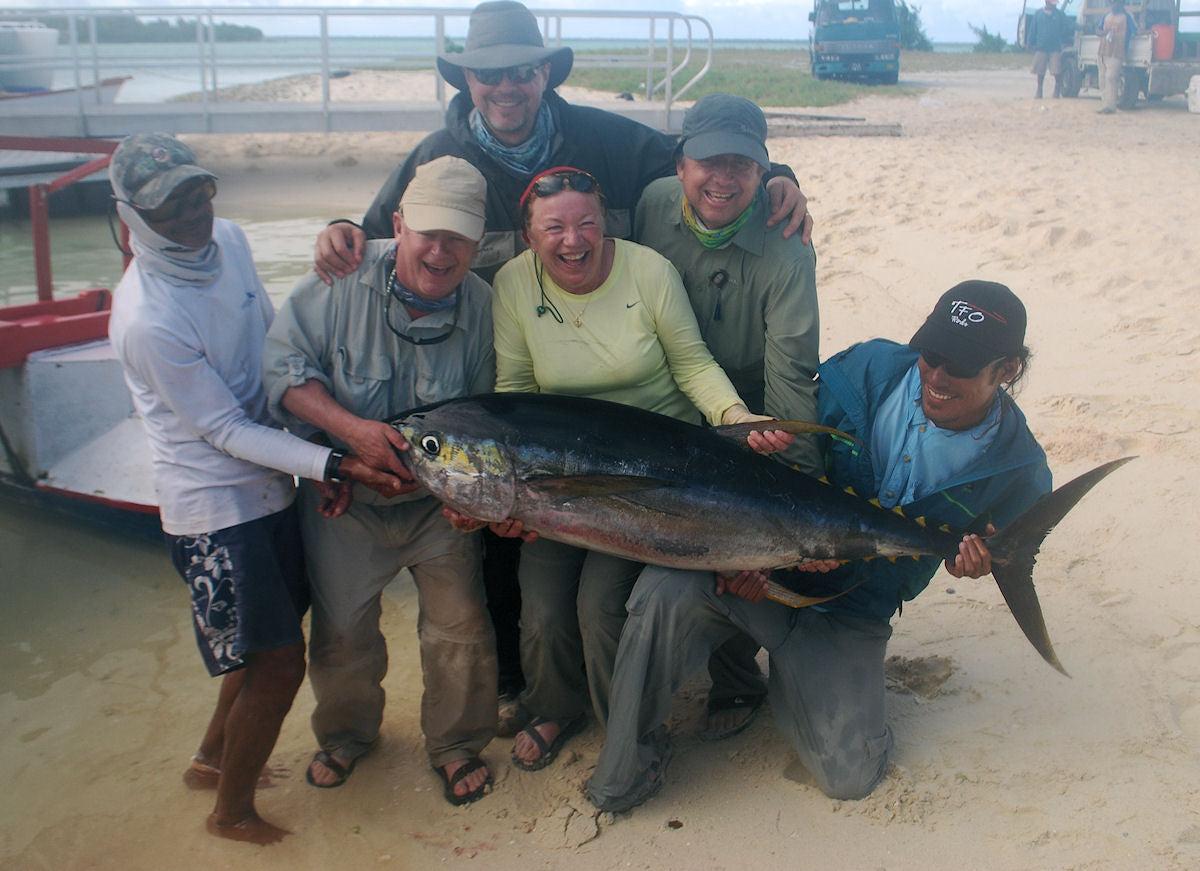 Giant Christmas Island Yellowfin Tuna on the Fly