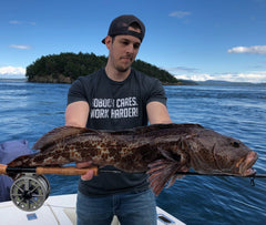 Jeff with a Great Lingcod on the Fly