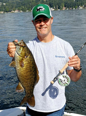Michael Bennett with a Lake Washington Smallmouth Taken on the Mega Craw