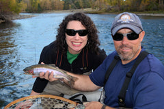 Liz's First Yakima River Rainbow