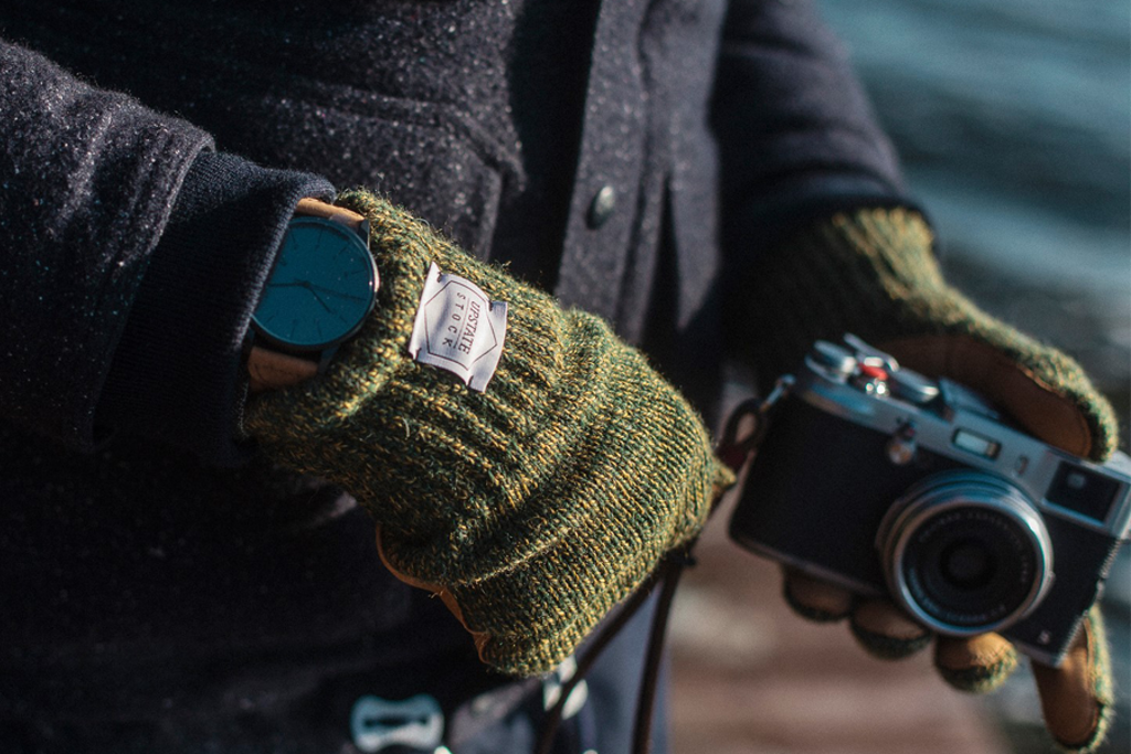 Upstate Stock Co. Fingerless Glove with Leather | Boston General Store